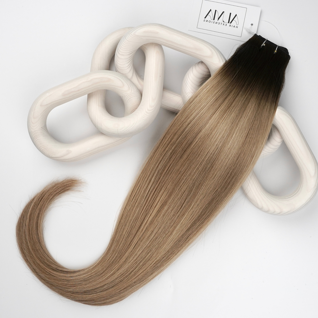 #2T12/18 Caramel Vanilla Swirl - Alma Genius Ultra Volume Weft