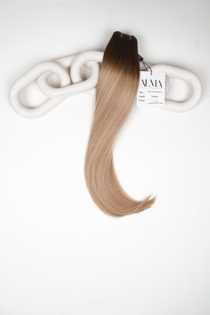 #2T12/18 Caramel Vanilla Swirl - Alma Triple Genius Volume Weft