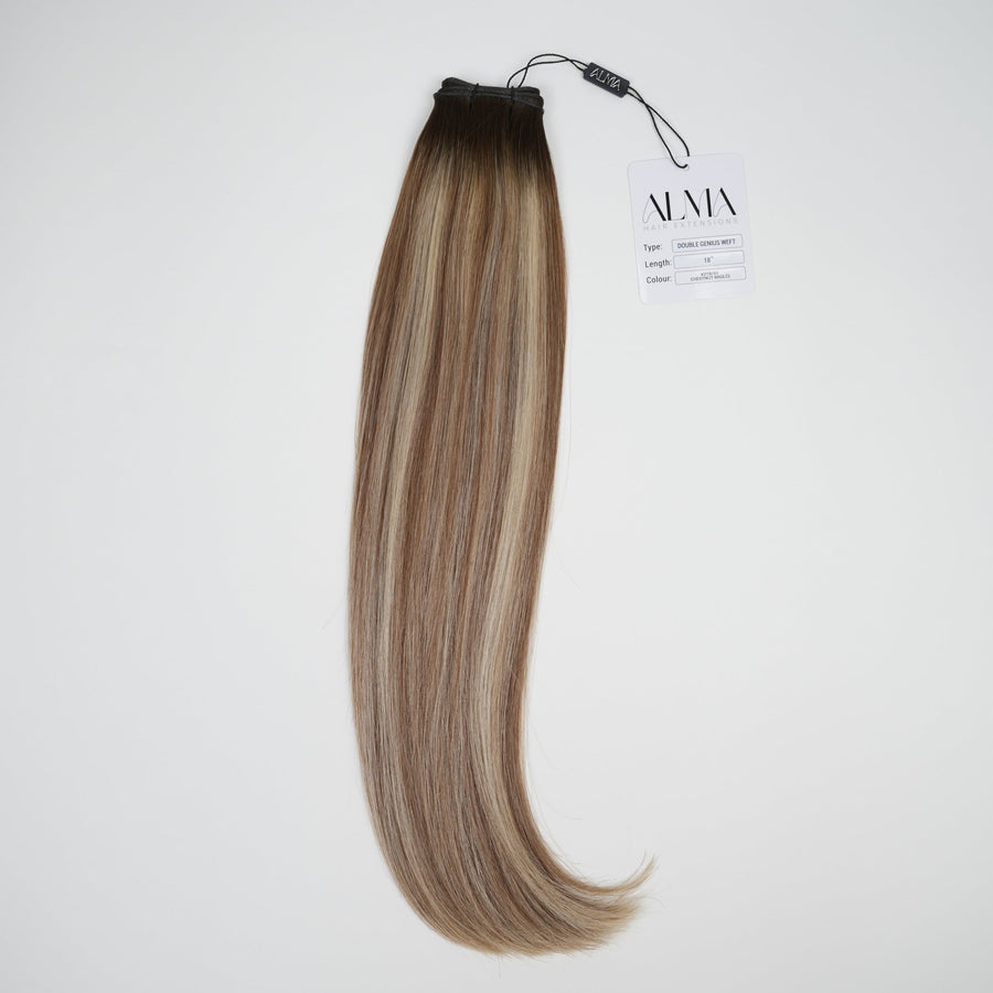 Chestnut Brulée - Alma EverWeft | DOUBLE WEFT | Alma Hair Extensions professional hair extensions by Alma Hair Extensions